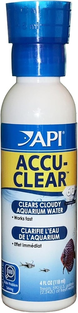 API ACCU-CLEAR Freshwater Aquarium Water Clarifier, 4-Oz Bottle