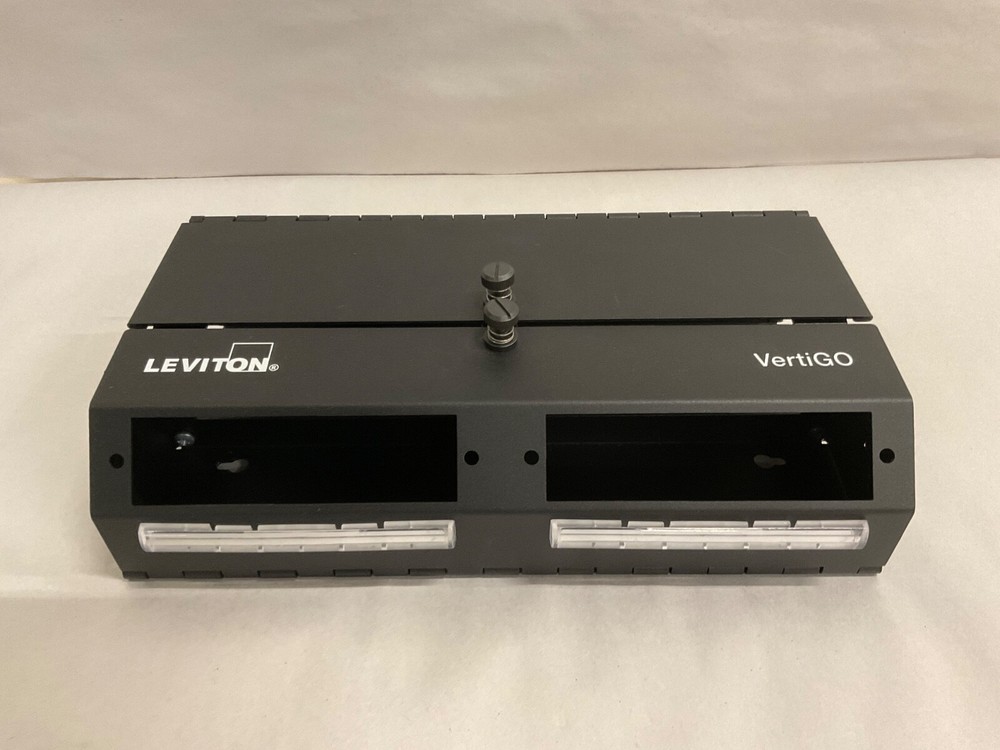 LEVITON Vertigo Opt-X Zero-U Patch Panel w/ 3” Cable Channel Includes Cat6 Jacks