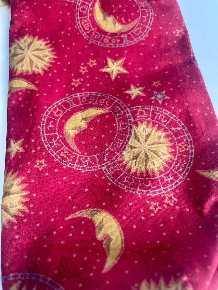 Tarot Deck Bag Celestial Sun Moon Stars Drawstring Pouch Witchcraft Divination
