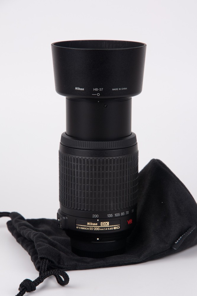Nikon 55-200 VR DX Lens, Tested, partially working. AF issues. See sample images
