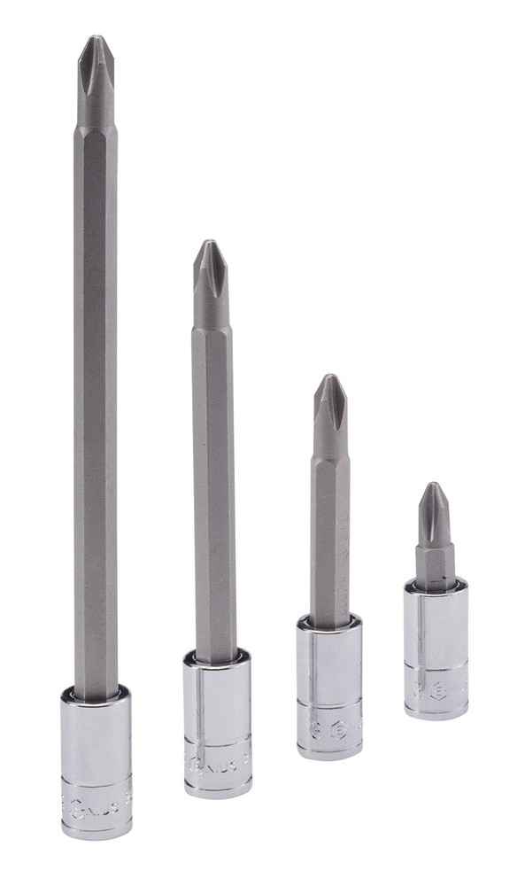 Genius Tools 1/4" Dr. PH.3 Philips Bit Socket, 45mmL - 208+1103