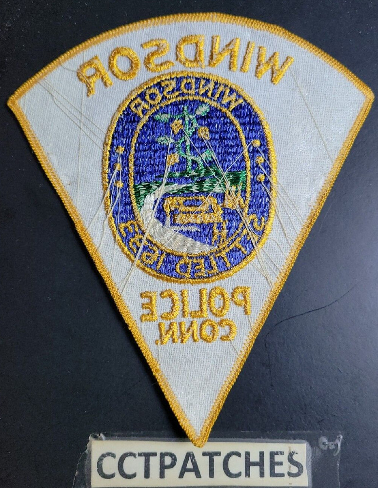 WINDSOR, CONNECTICUT POLICE (WHITE) SHOULDER PATCH CT