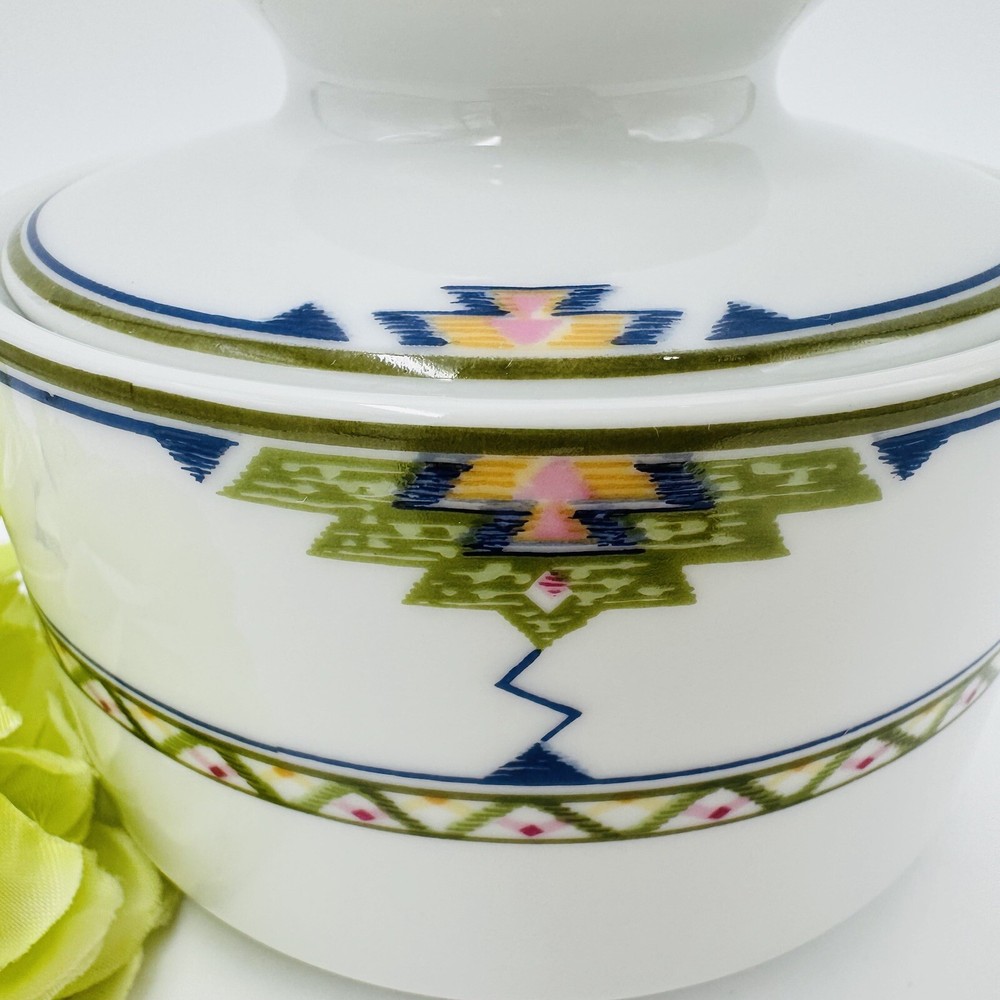 Christopher Stuart - Eldorado (Aztec Border) Sugar Bowl w/ Lid Retired 1993 EUC