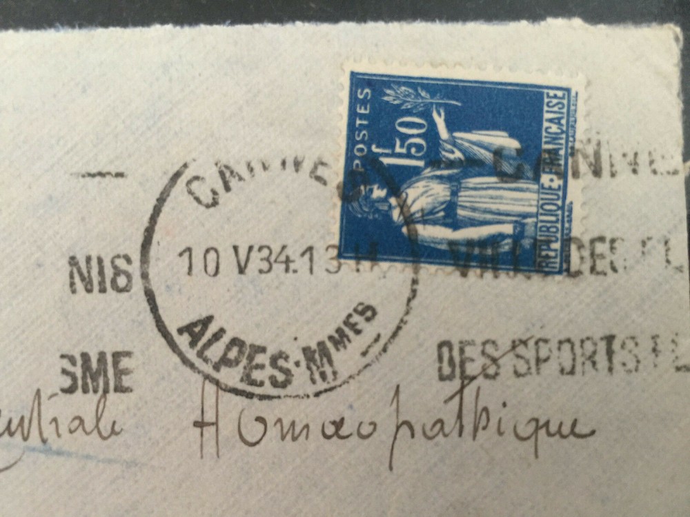 1934 Brief von Cannes nach Leipzig