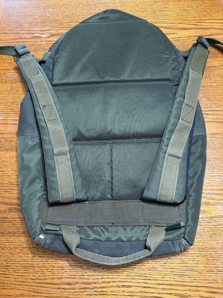 Vintage Military Backpack Rucksack Canvas Green