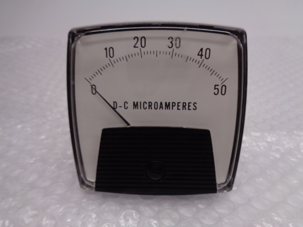 INDUSTRIAL SPARE PANEL METER D-C0-50 MICROAMPS NSNP