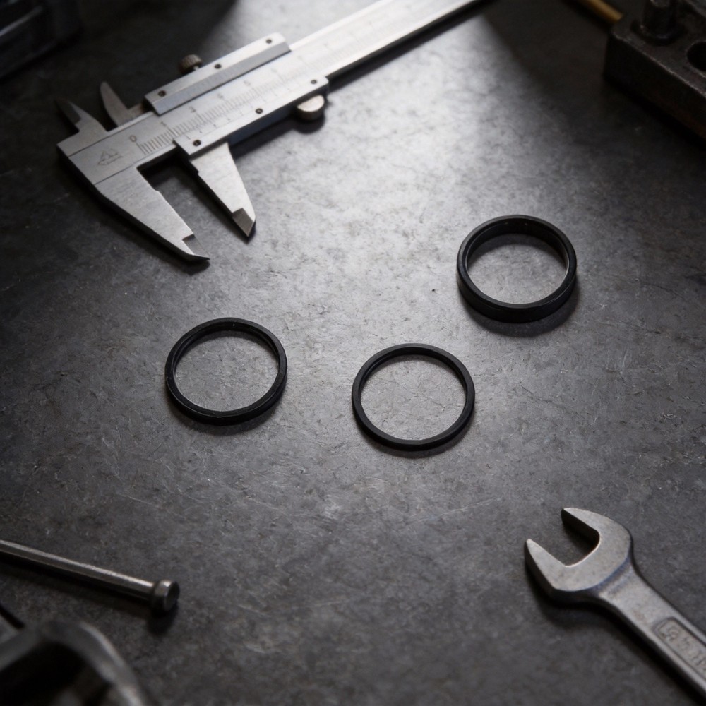 Stackable Design Aluminum Stem Riser Set 5 Height Options Anodized Silver Finish