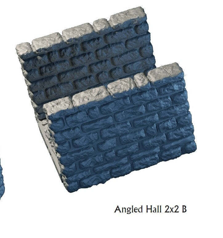 Angled Hallway Tiles - Lost Dungeons - DragonLock - DND - Pathfinder - RPG - Dun