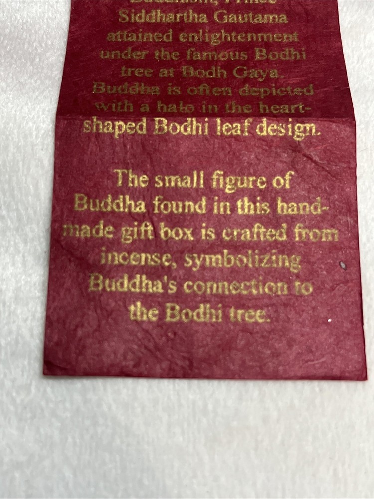 Little Bodhi Box Buddha Incense Leaf Handmade Box Nepal