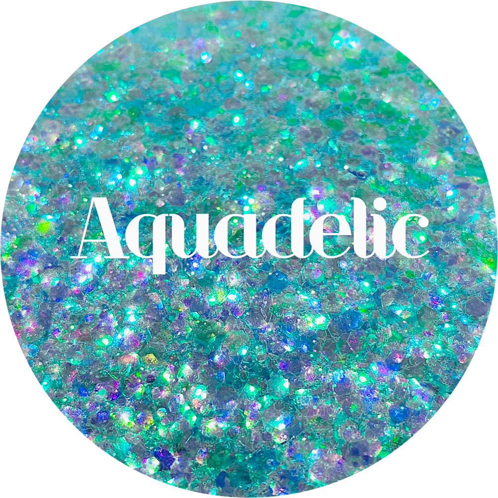 Premium Polyester Glitter - Teal Iridescent Chunky Mix
