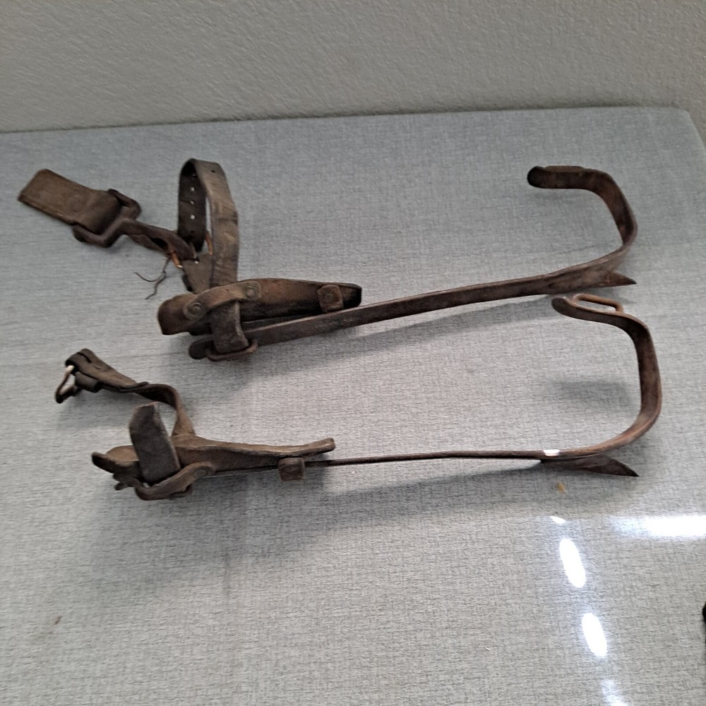 Vintage KLEIN TOOLS TREE CLIMBERS SET Tree Climbing Spikes