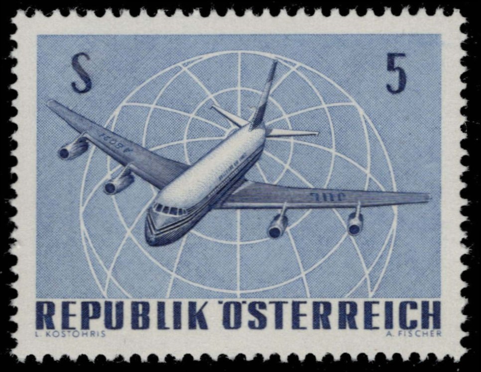 AUSTRIA C63 - IFA Wein '68 Exhibition "Four-engine Jet Liner" (pc42095)