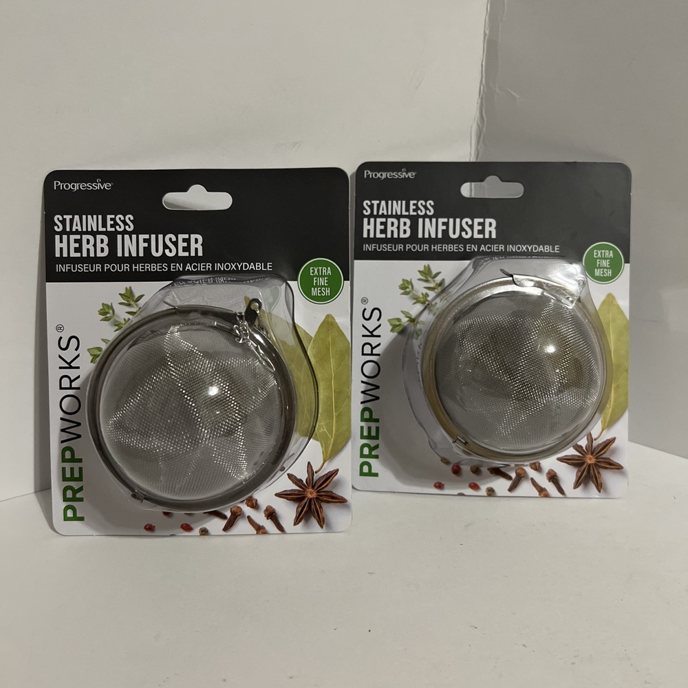 2 Pack- Stainless Herb Infuser Ball -(Extra Fine Mesh) Secure Locking