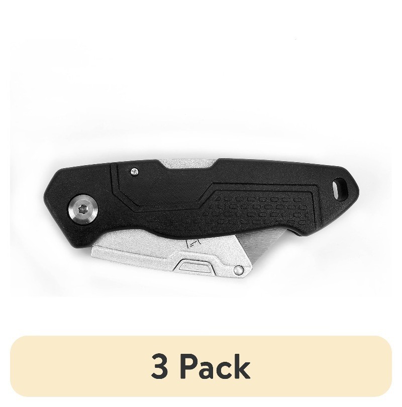 (3 pack) Folding Lock-back Utility Knife, 9 in