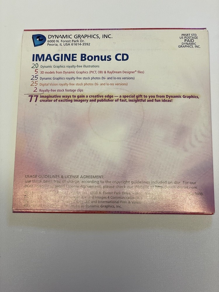 Dynamic Graphics IMAGine bonus CD (Used-Very Good) 