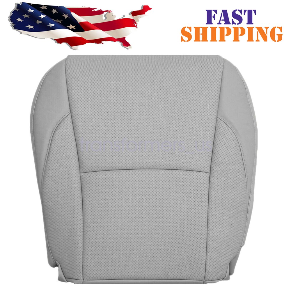 For 2007-2012 Lexus ES350 Passenger Bottom Perforated Leather Seat Cover Gray