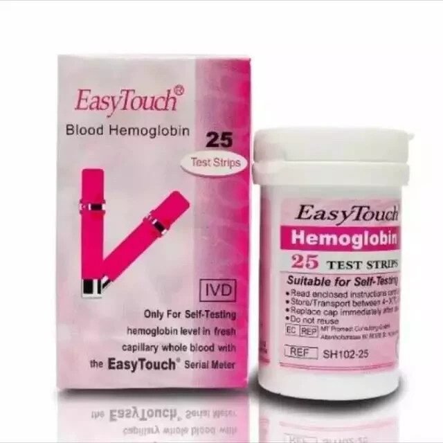 Easy Touch Test Strips For Blood Hemoglobin Level Check - 25 Test Strips