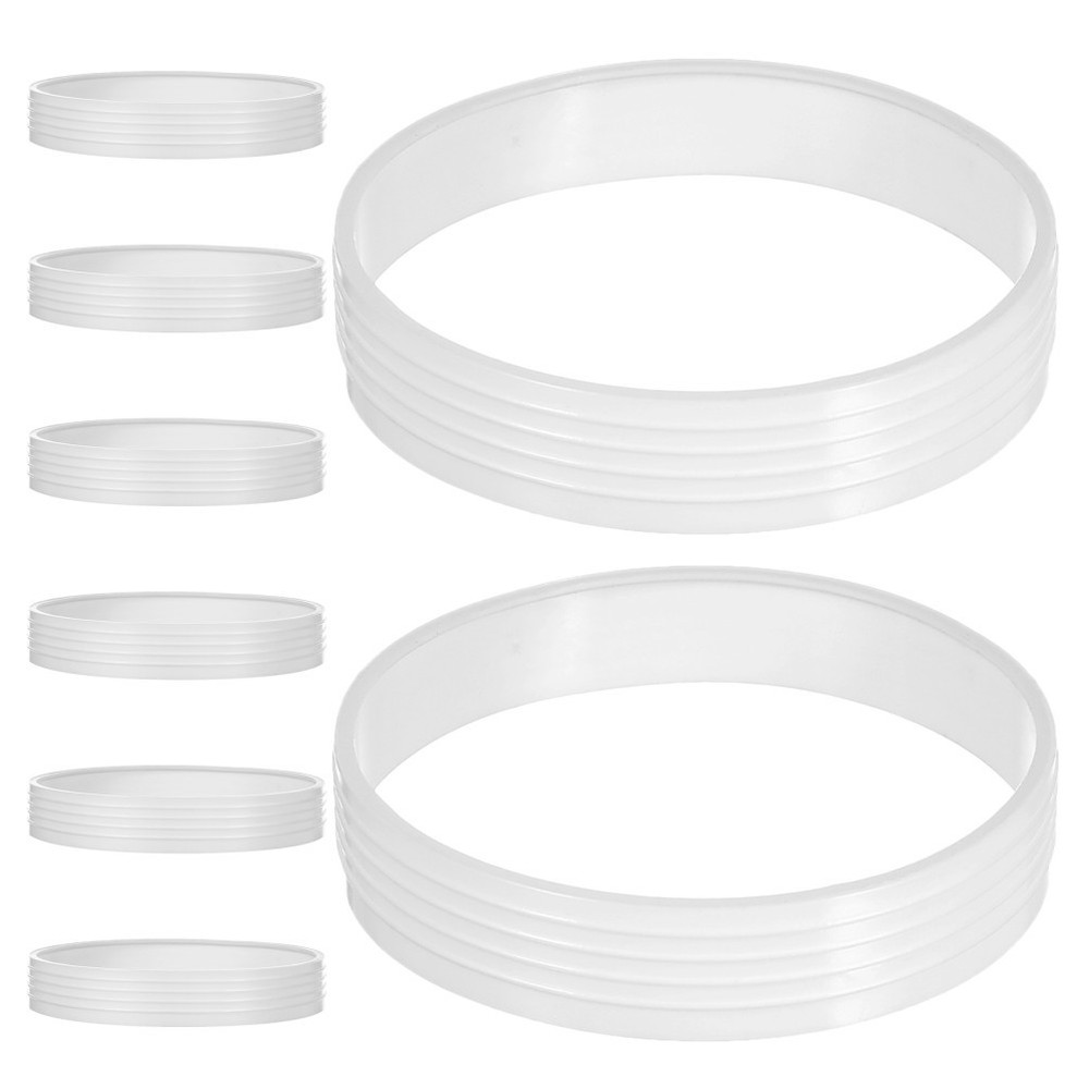 8pcs Putting Ring - White Plastic Golf Practice Hole Rings - Putting Cup Covers