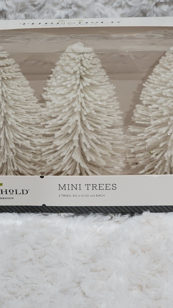 Threshold Mini Trees White 3 Pack NEW
