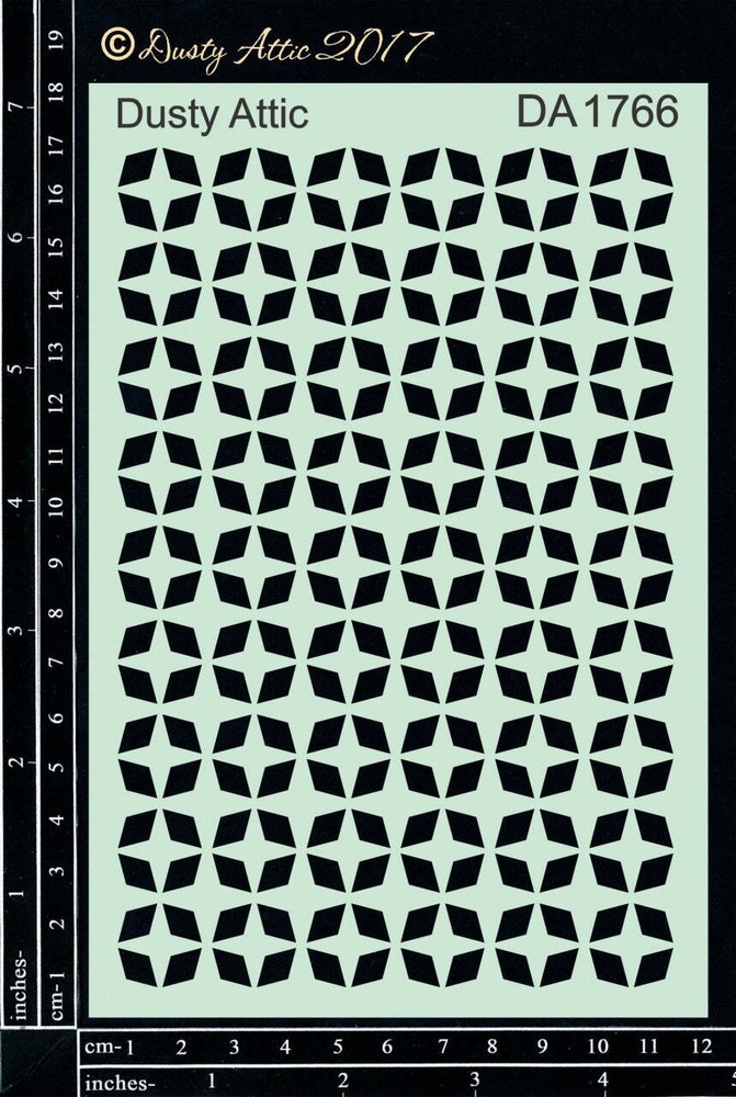 Dusty Attic Stencil 5x7 - Mosaic, DA1766
