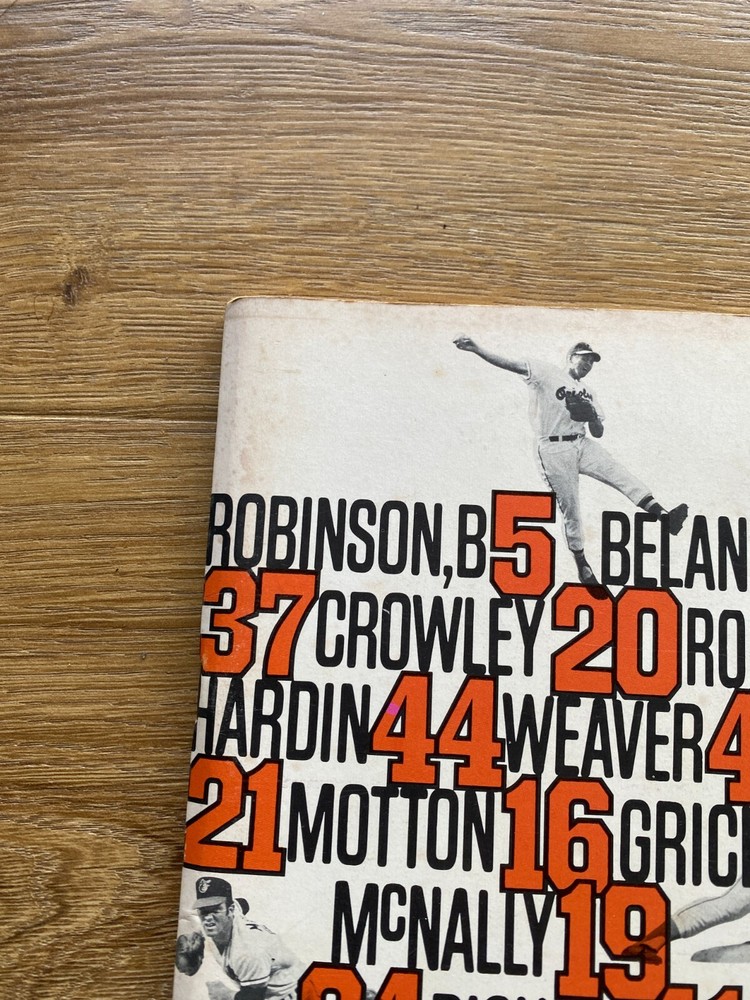 1970 Cincinnati Reds at Baltimore Orioles World Series Baseball Program Unmarked