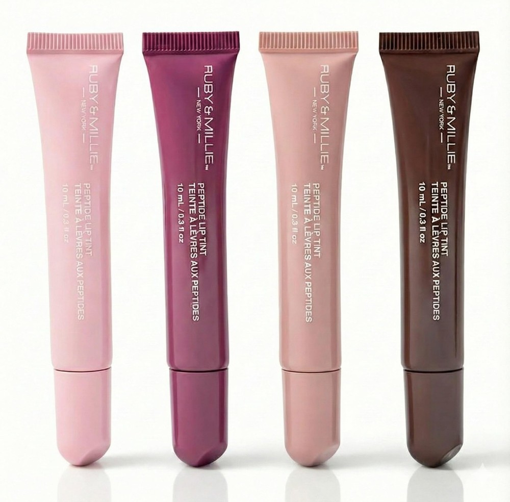 Ruby & Millie Peptide Lip Treatment, Tint, 4 Pack, Multicolor
