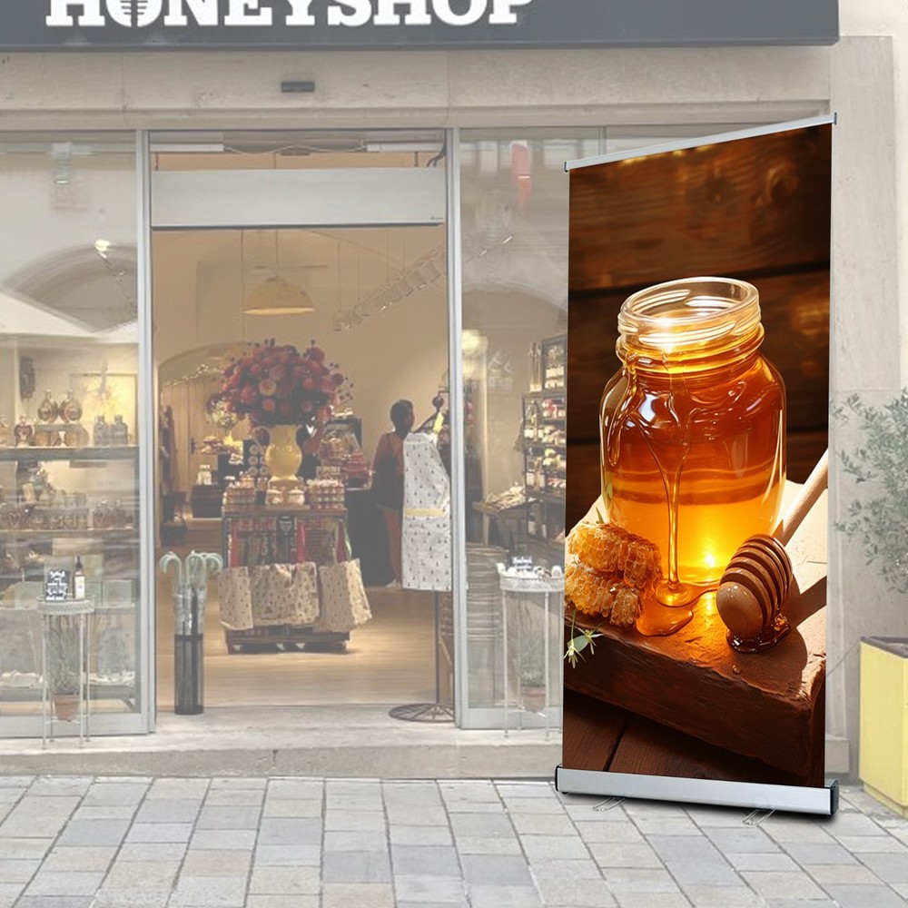 24"x80" Standard Retractable Roll Up Banner Stand Pull Up Display (Stand ONLY)