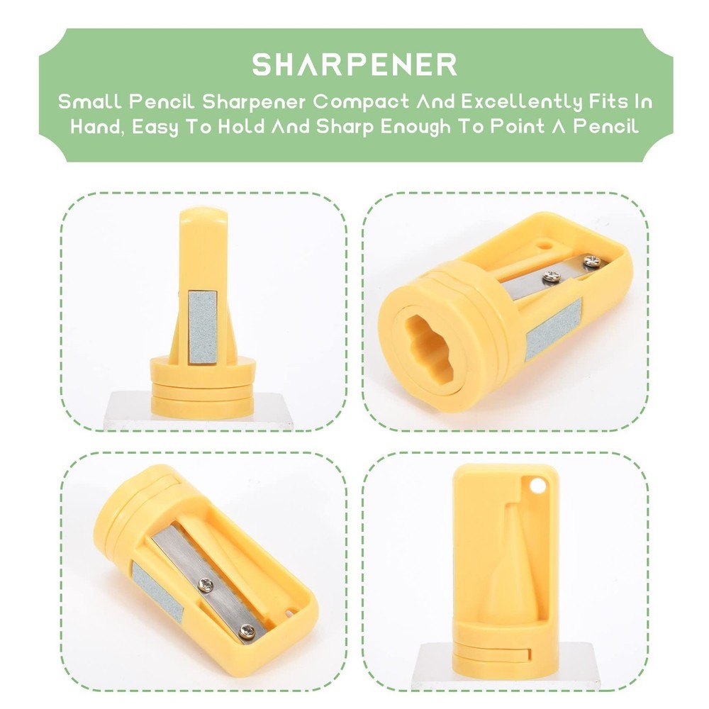 Carpenter Pencil Sharpener- 4 Pack Manual Pencil Sharpener for Flat Carpenter...