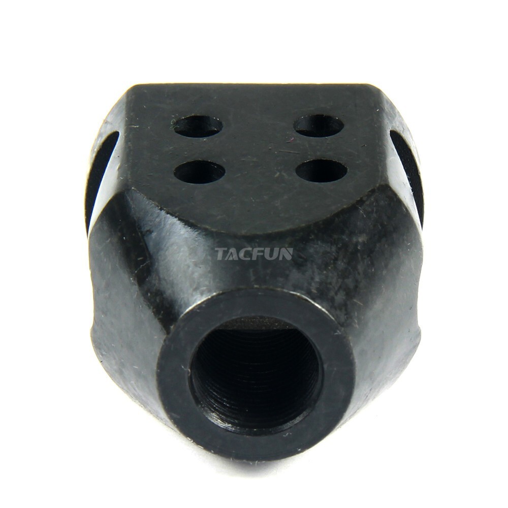 9MM 1/2x36 Pitch Short Compact Mini Tanker Style Muzzle Brake