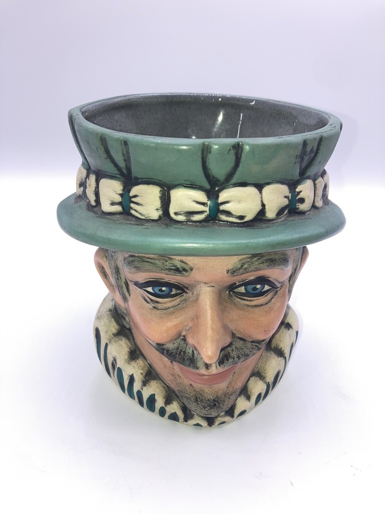 Vintage Jester Head Planter Glazed Ceramic No Chips Or Cracks
