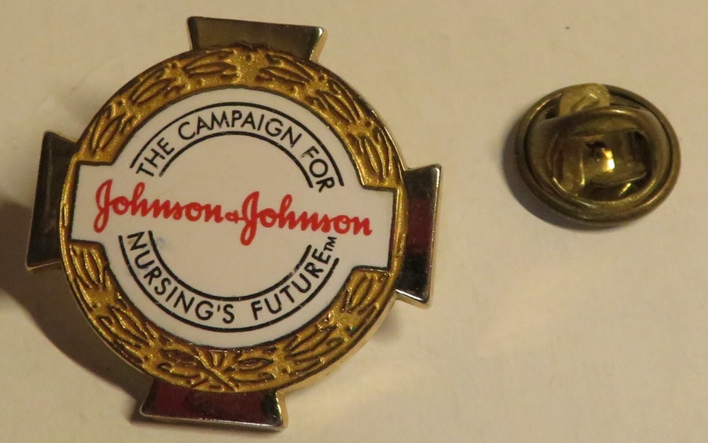 Vintage 1" Round Johnson & Johnson The Campaign for Nursing's Future Pin Brooch