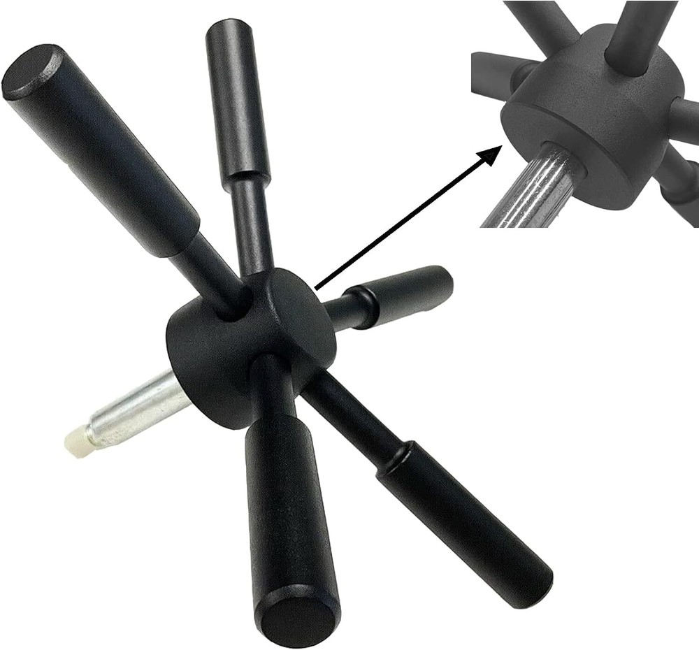 5 Spoke Gun Safe Handle Black Heavy-Duty Handle fits Most Fireproof Rifle Safe
