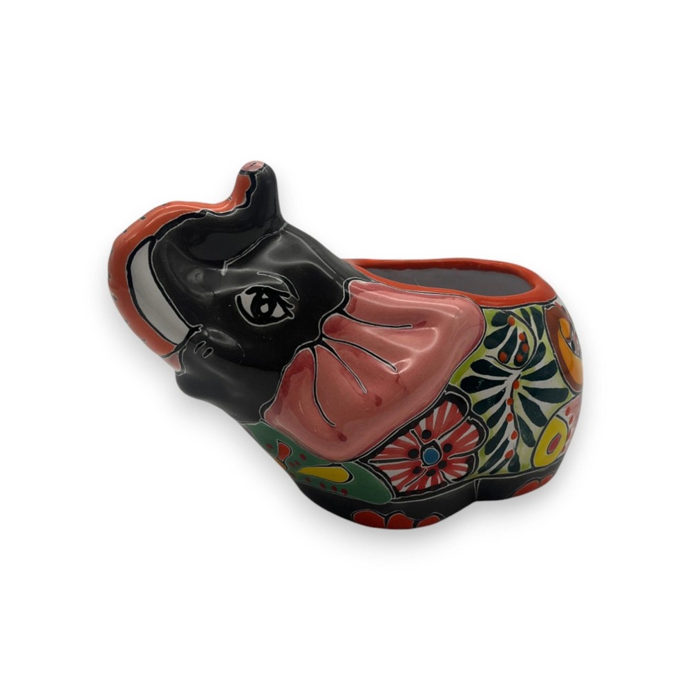 Talavera Elephant Planter | Handcrafted Ceramic Pot