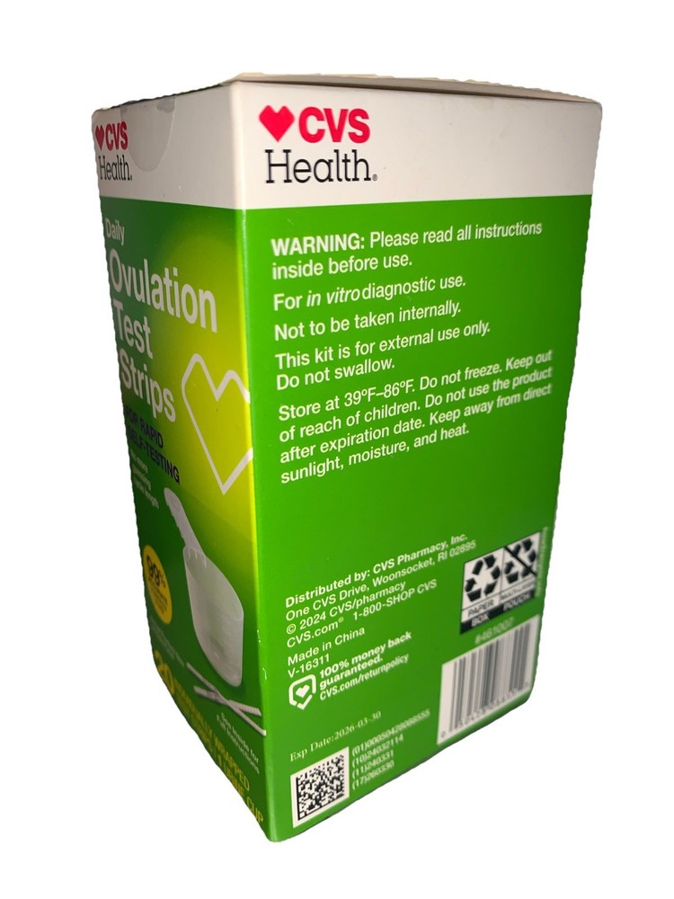 Daily Ovulation Test Strips/20 Individually Wrapped Tests/full Kit