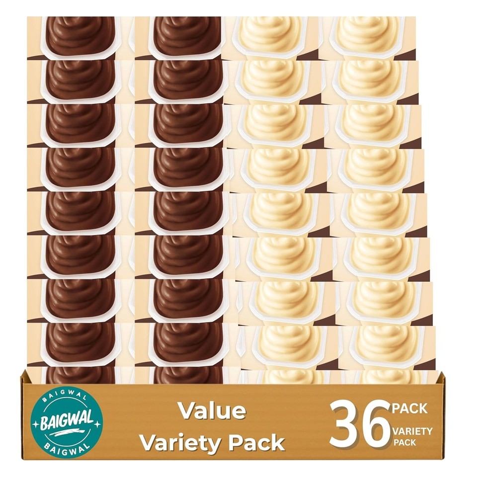 Snacks Packs Pudding Variety Pack, 3.25 oz., 36 pk.