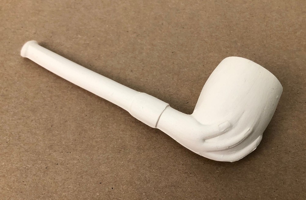 Historical Clay Pipe - Hand Holding Bowl