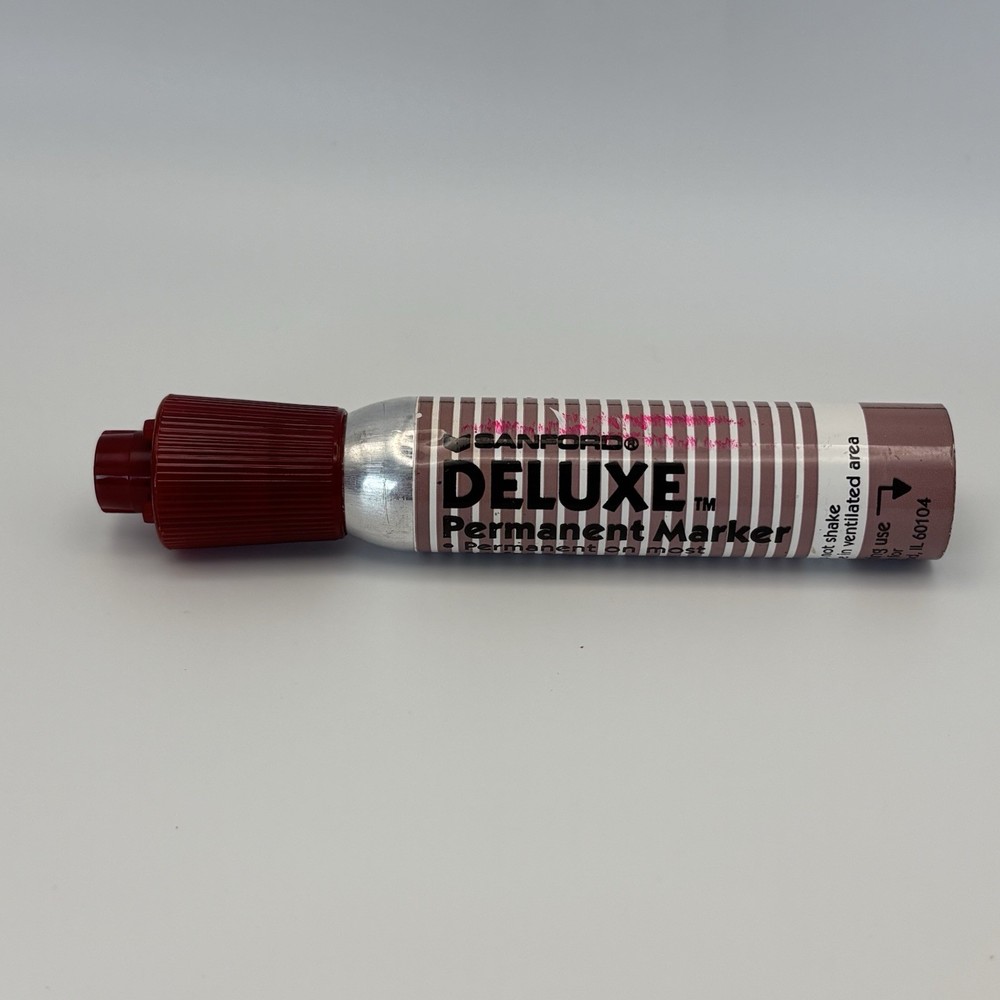 Vintage Sanford DeLuxe Permanent Marker Working RED
