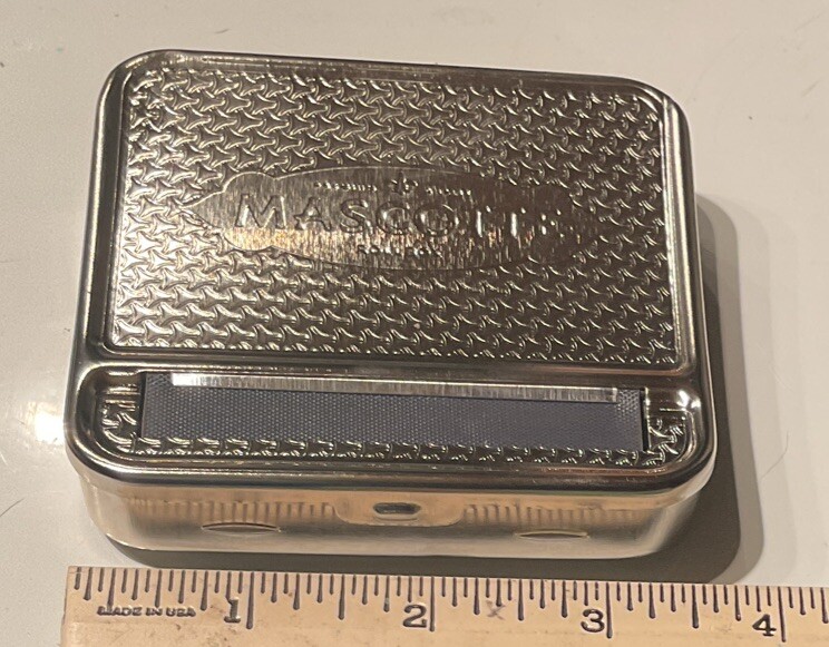 Mascotte Gomme Cigarette Rolling Machine Rollbox Tin Tobacco Roll Machine New
