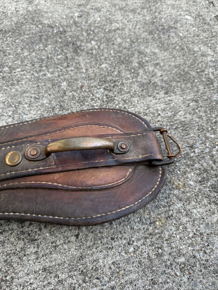 Vintage Leather Pony Harness Saddle Brass Studded