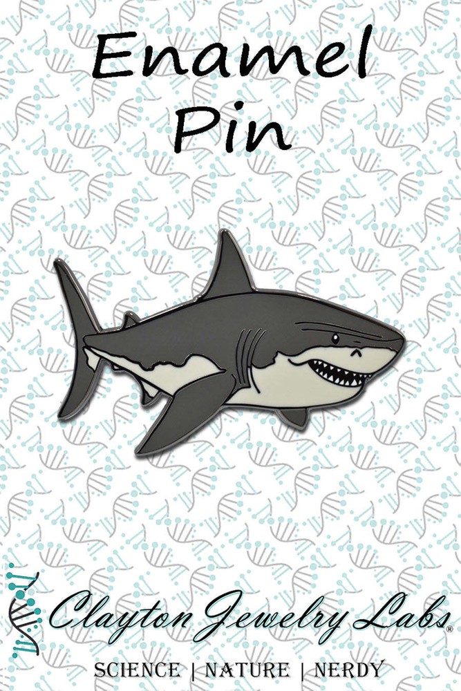Great White Shark Enamel Pin