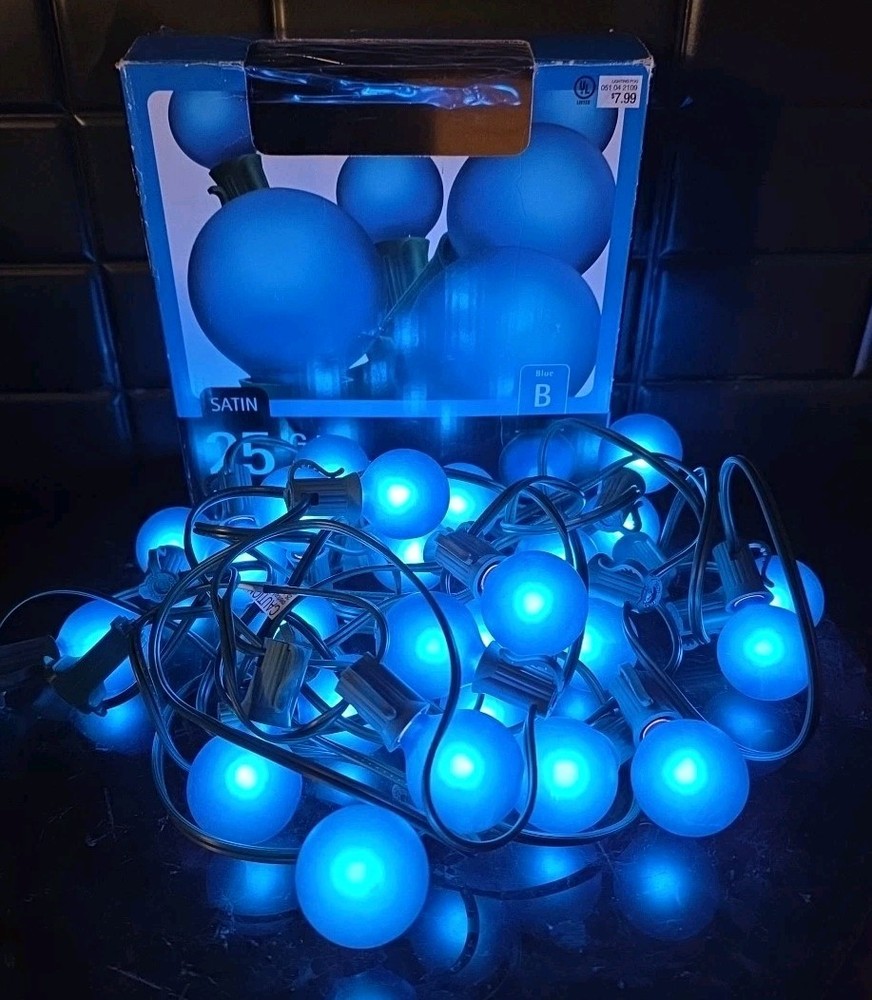 Target 25 G40 String Light Set Satin Blue 24ft