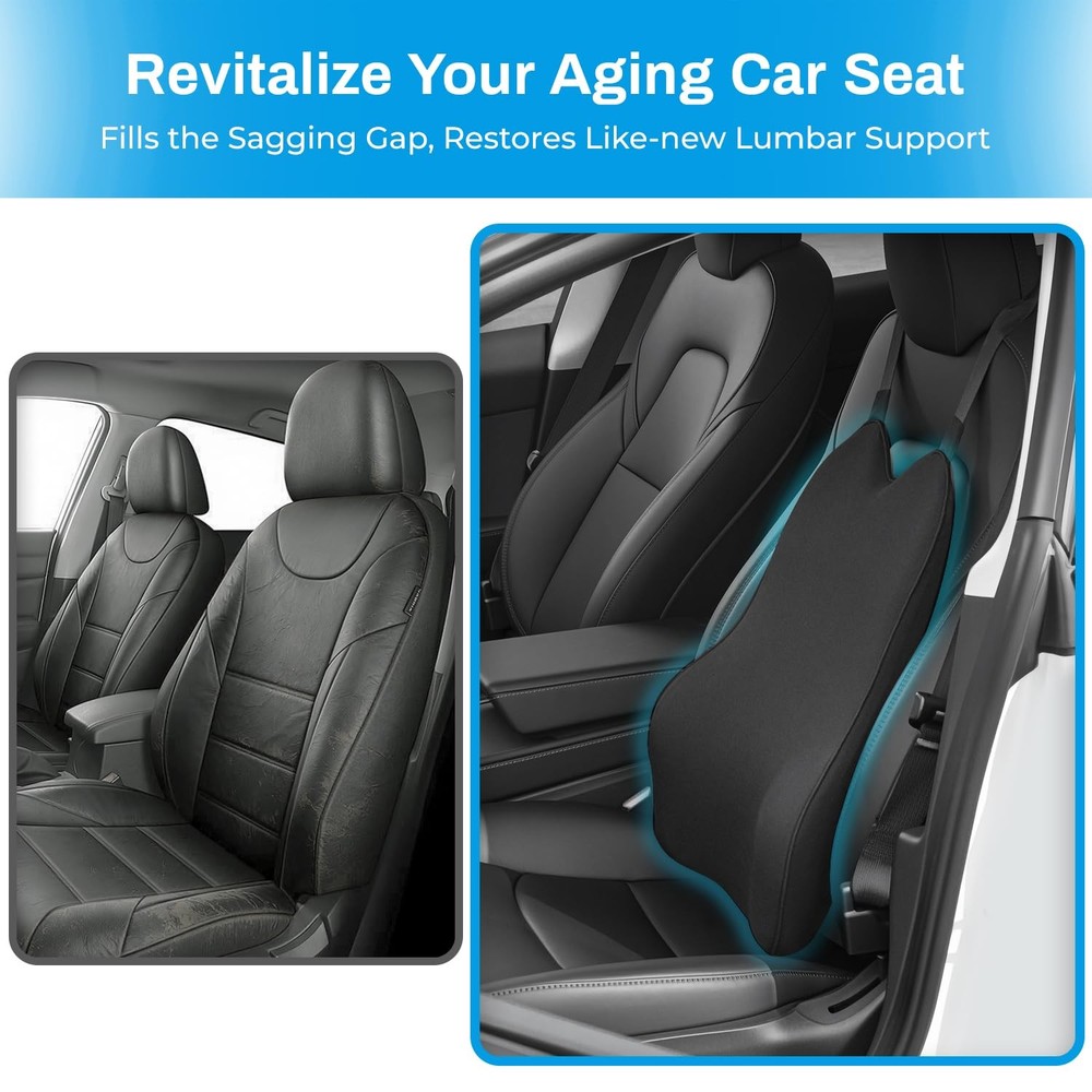 Back Support for Car - 20.9 Inch Extended Car Back Support Relieves Full Back...