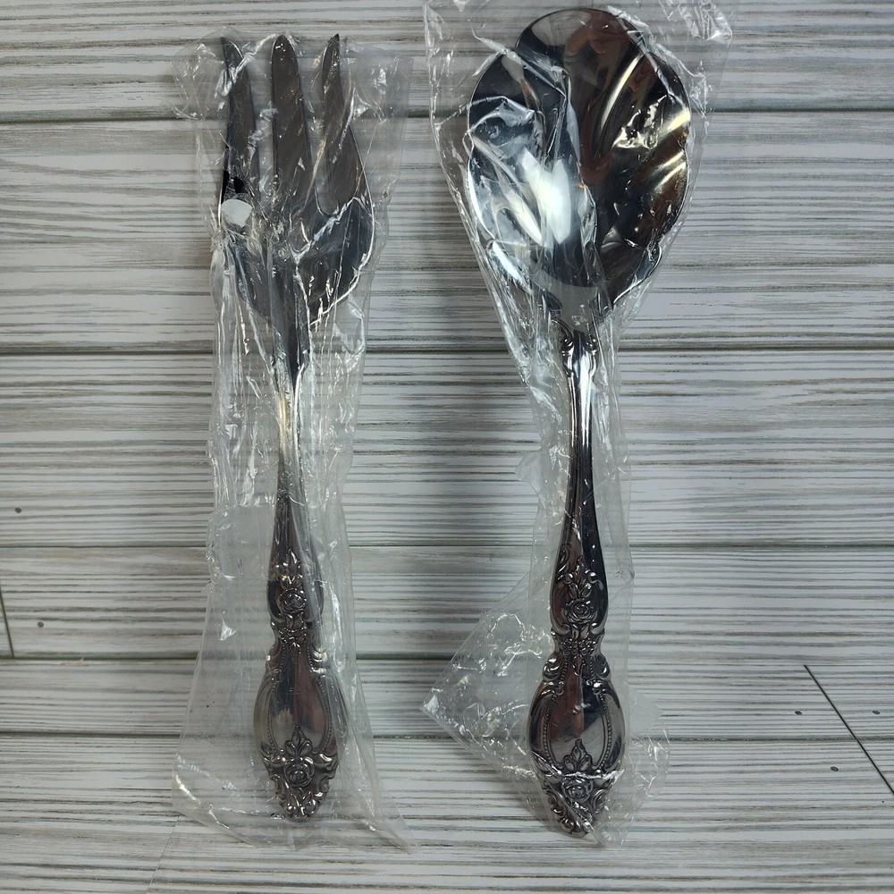 Oneida Frederick II Salad Meat Serving Fork & Casserole Spoon 2 pc. Serving Set