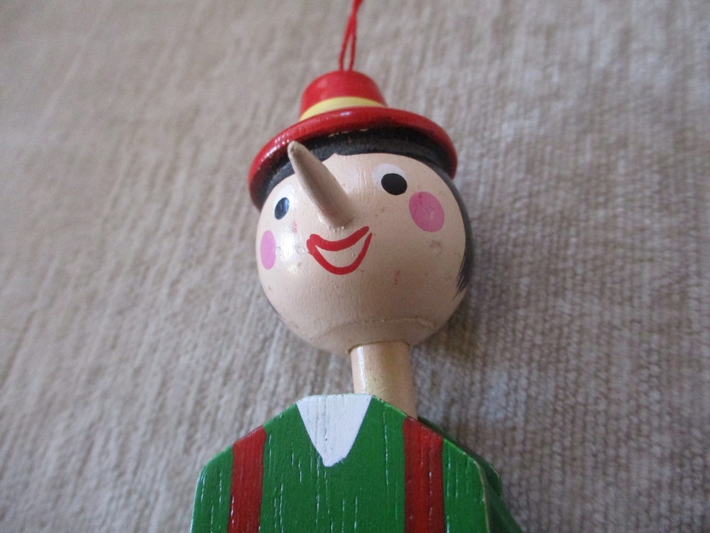Handcrafted Wooden Bavarian Acrobat Toy Pull String Decor