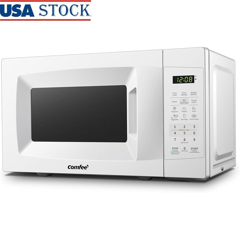 Two-Step Child Lock Microwave Oven 700W Mute Function Eco Mode Express Cooking