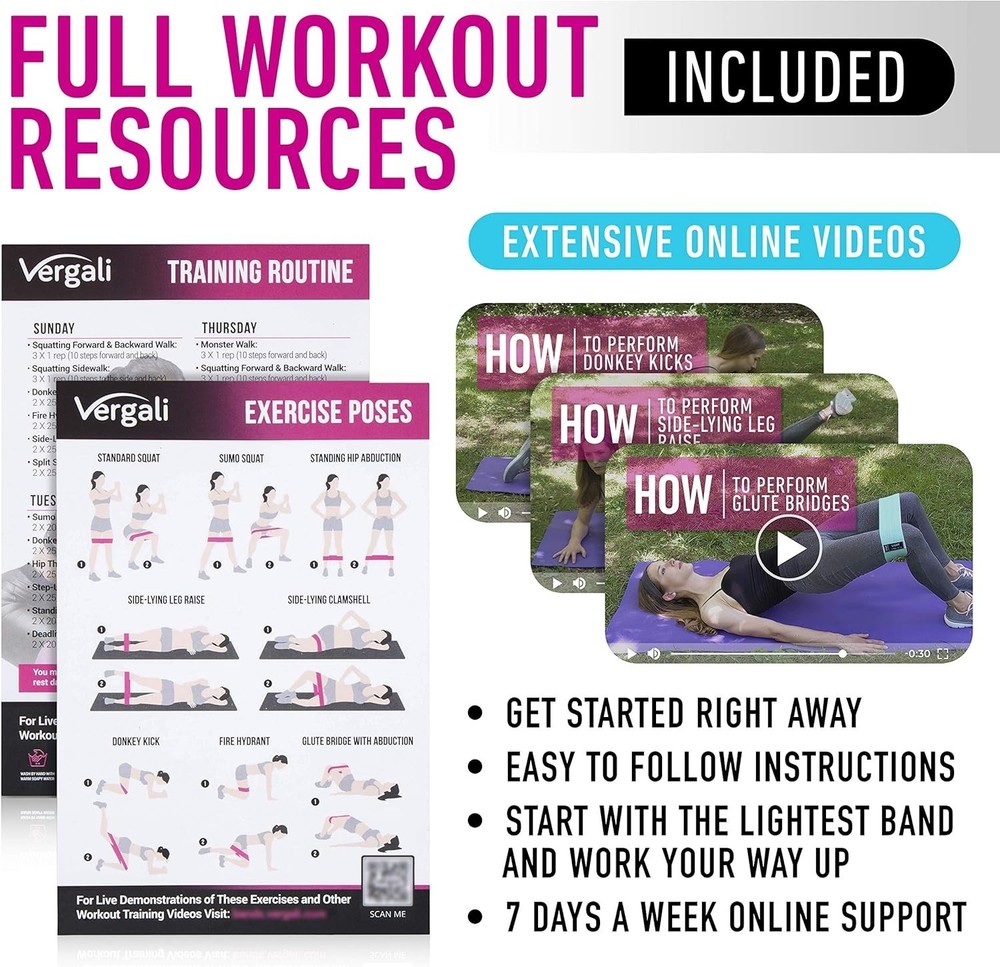 Fabric Resistance Bands Set for Legs & Glutes