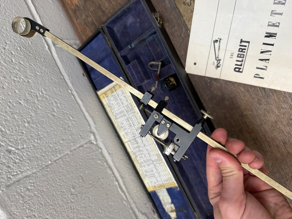 CASED VINTAGE THE ALLBRIT PLANIMETER