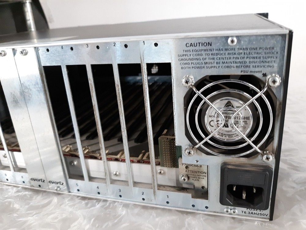 Evertz 7800FR MultiFrame Controller Empty w/ 2x PSU *CHASSIS*