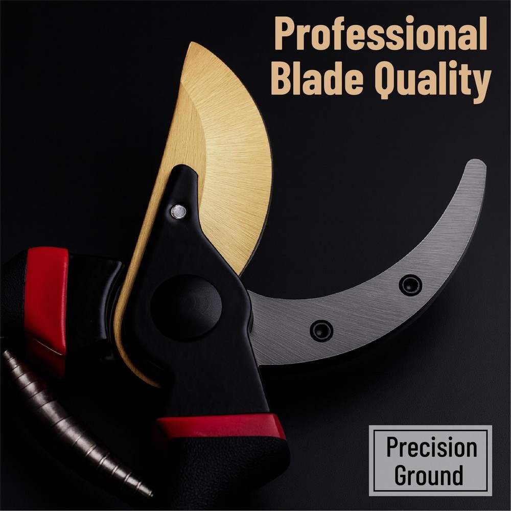 Pruning Shears, Garden 8" Professional, 8 inches, Black
