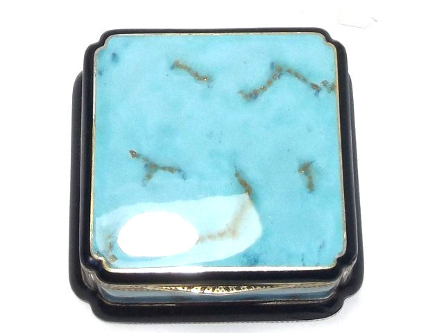 RARE GERMAN ART DECO 157g LOUIS KUPPENHEIM 935 SOLID SILVER & ENAMEL BOX, c1925